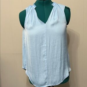 a.n.a Light Blue V-Neck Sleeveless Tunic